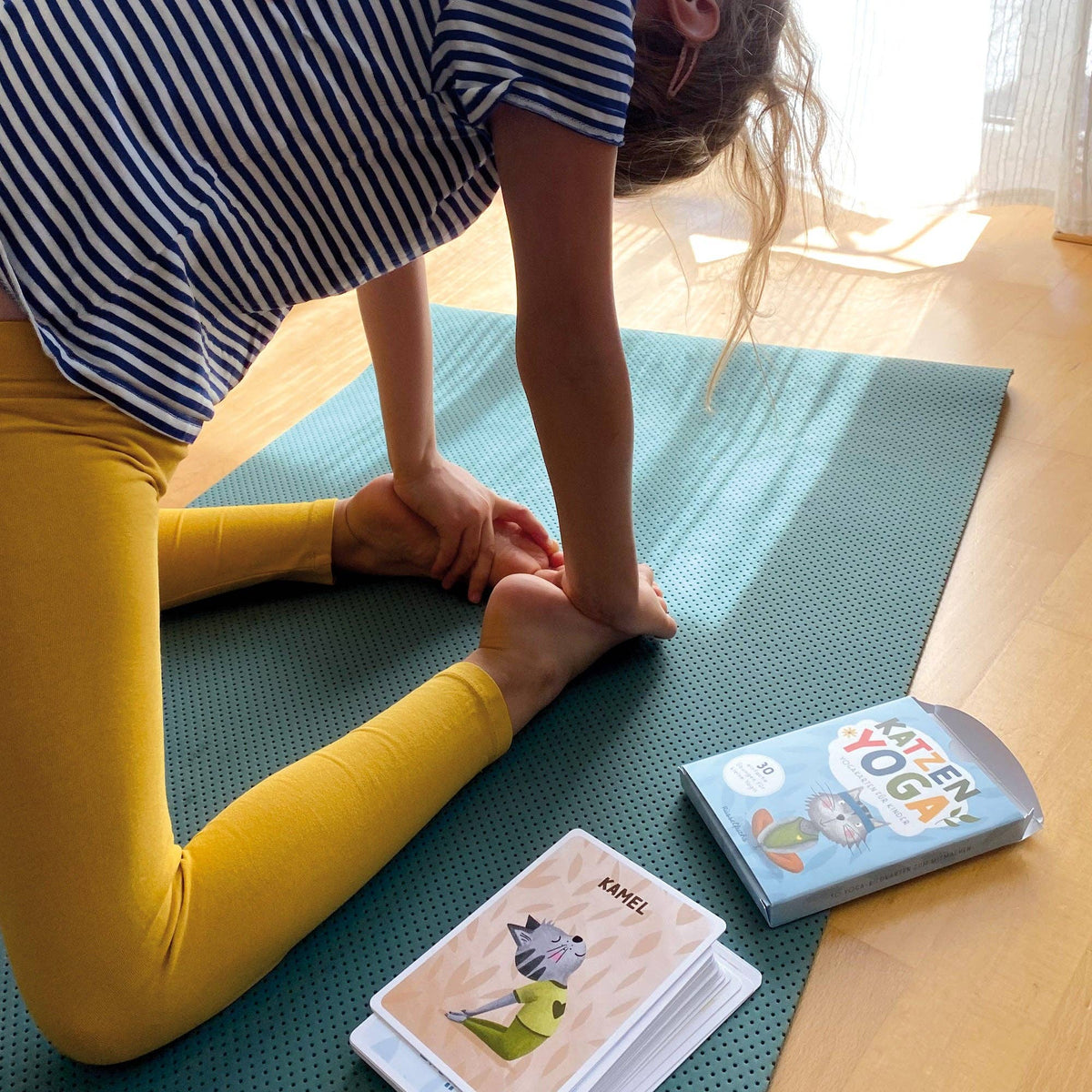 Kinderyoga Karten mit Katzen