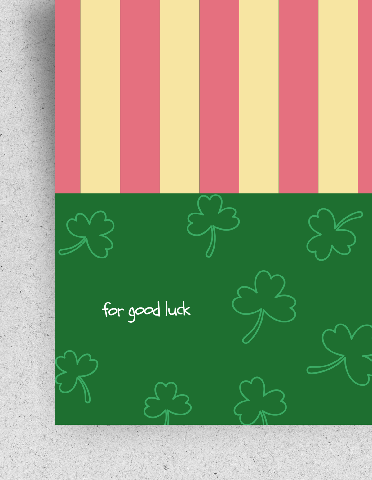 Postkarte "For good luck"