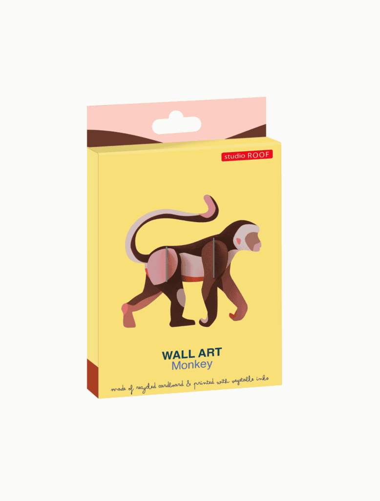 Studio Roof - Wanddekoration aus Pappe „Monkey“