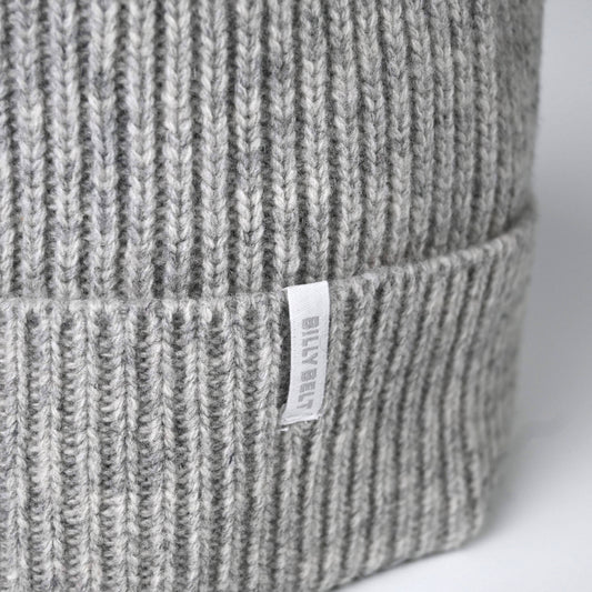 BillyBelt Beanie aus Lammwolle grau