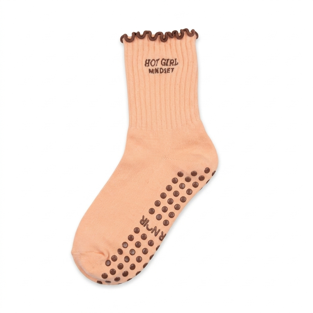 Bazaar Noir Grip Socken "Hot Girl - Mindset"