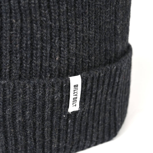 BillyBelt Beanie aus Lammwolle - Dunkelgrau