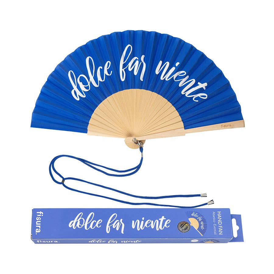 Fisura - Fächer "Dolce far niente" cyanblau