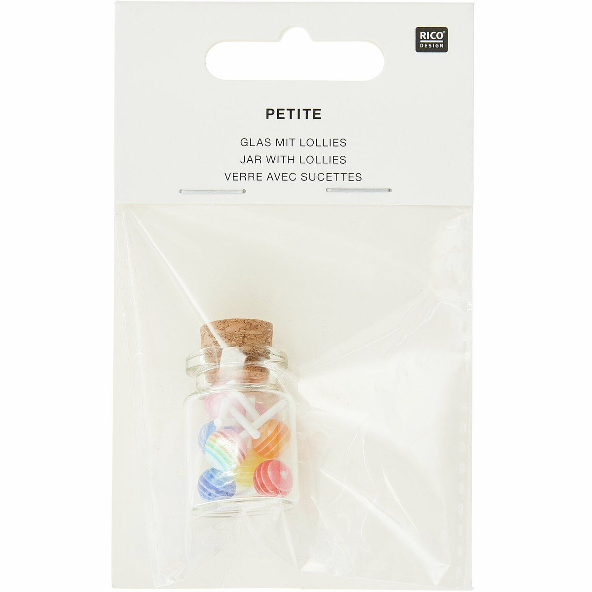 Rico Design Miniatur Glas mit Lollies
