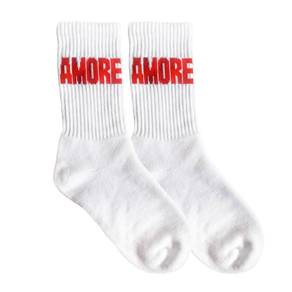NAVUCKO Socken AMORE, Farbe Rot/Weiß