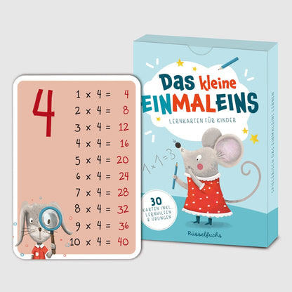 Einmaleinskarten mit Zahlenreihen 1-10 inkl. Lerntipps & Übungen