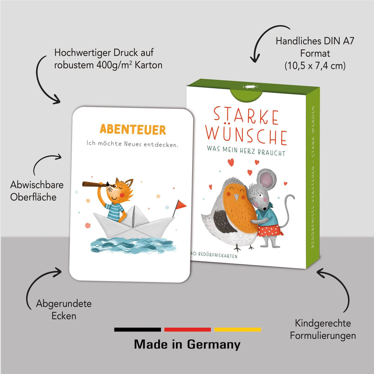 Rüsselfuchs „Starke Wünsche“ Bedürfniskarten für Kinder