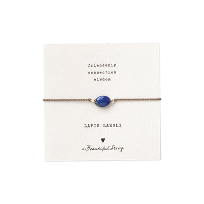 A Beautiful Story Wunsch-Armband Edelstein/Kordel