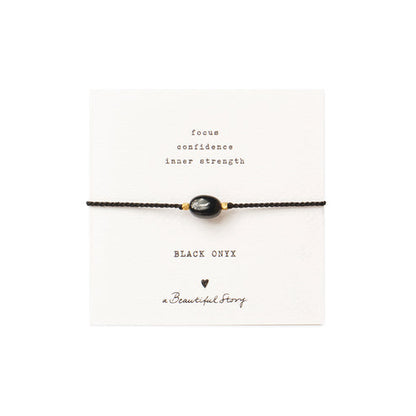 A Beautiful Story Wunsch-Armband Edelstein/Kordel