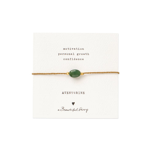 A Beautiful Story Wunsch-Armband Edelstein/Kordel