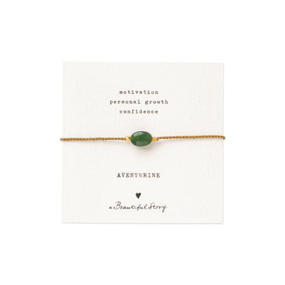 A Beautiful Story Wunsch-Armband Edelstein/Kordel