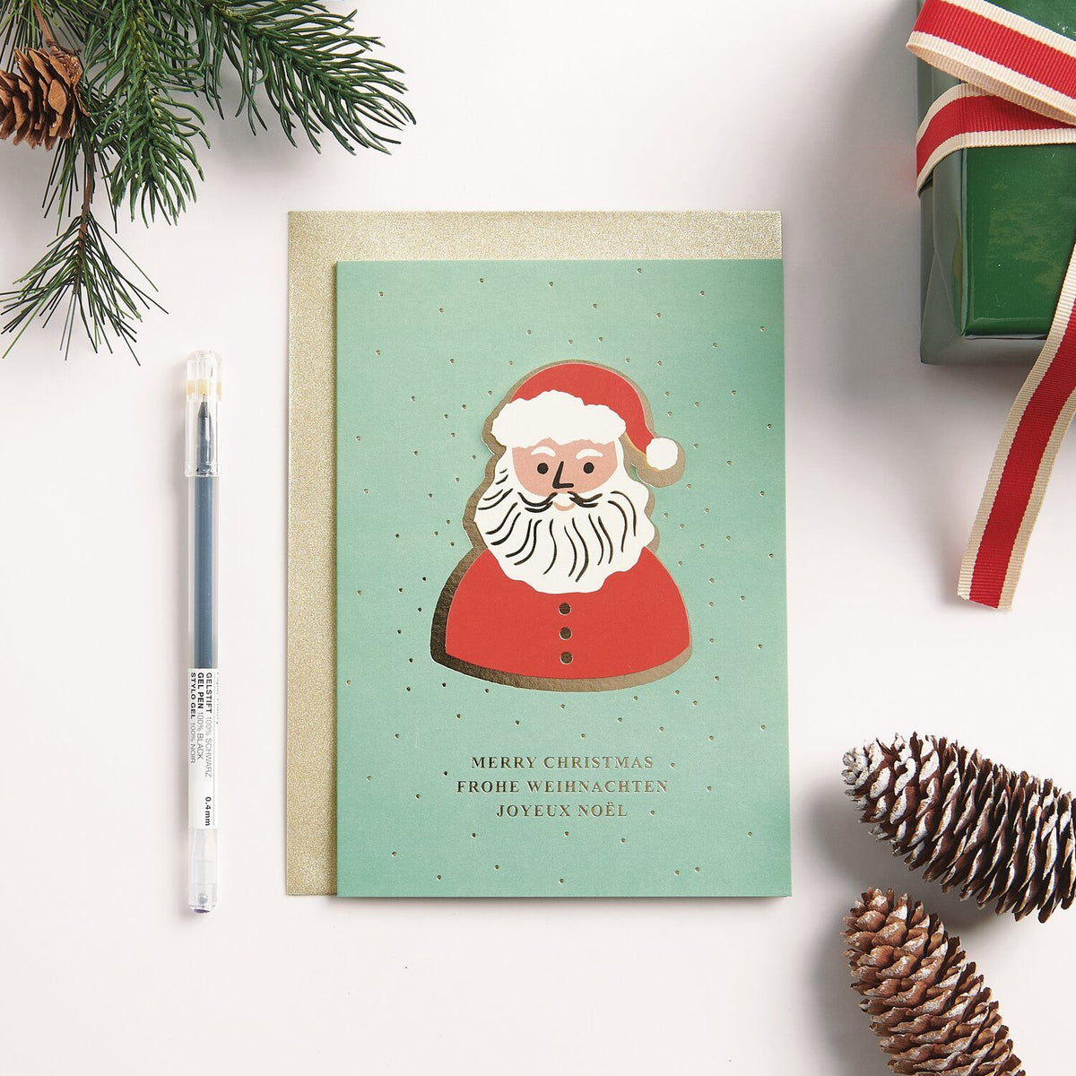 Rico Design KlappkartenSet 6Stk 3D-Karten Weihnachtsmann B6