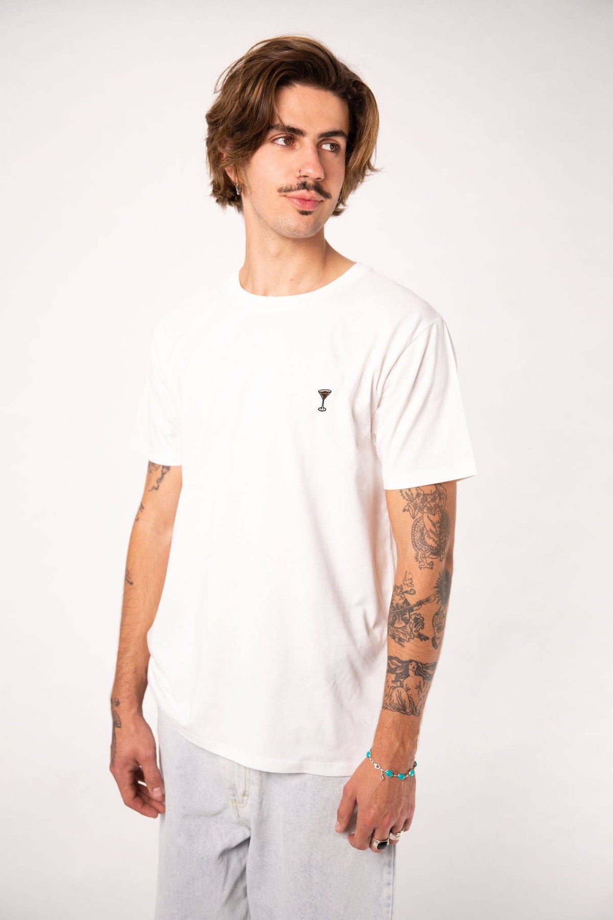 Espresso Martini| Besticktes Männer Bio Baumwoll T-Shirt