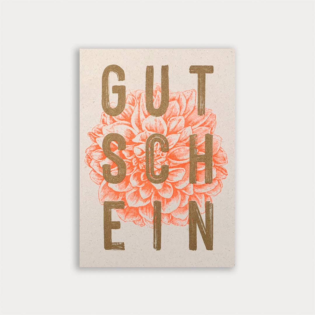 Postkarte / Typo / Gutschein