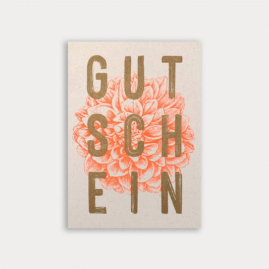 Postkarte / Typo / Gutschein