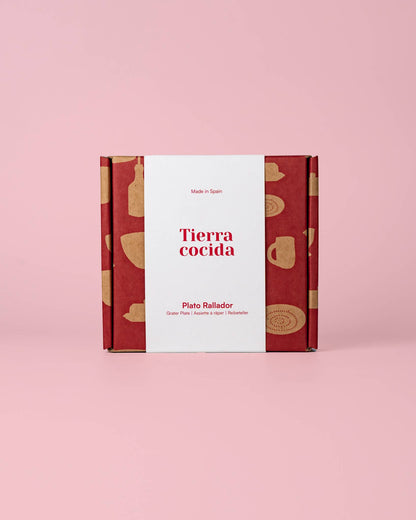 Tierra Cocida Keramik-Knoblauchreibeplatte - klein, blau und weiß - Thunfisch