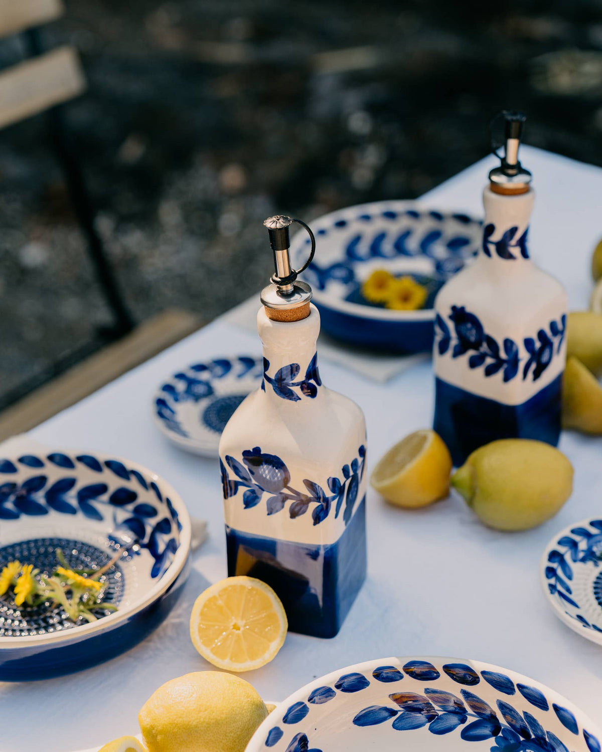 Tierra Cocida Handgefertigter Keramik-Olivenölspender – traditionelles Nerja