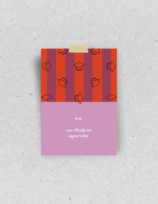 Lustige Postkarte "Abschluss, Ausbildung, Abitur, Bachelor, Master" | Recyclingpapier
