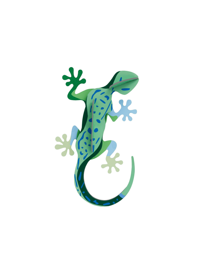 Studio Roof - Wanddekoration aus Pappe „Gecko“