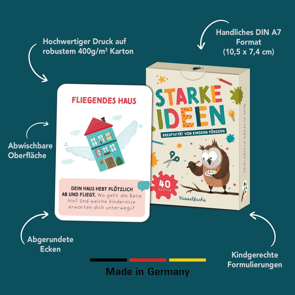 Rüsselfuchs - „Starke Ideen“ Kreativitätskarten für Kinder