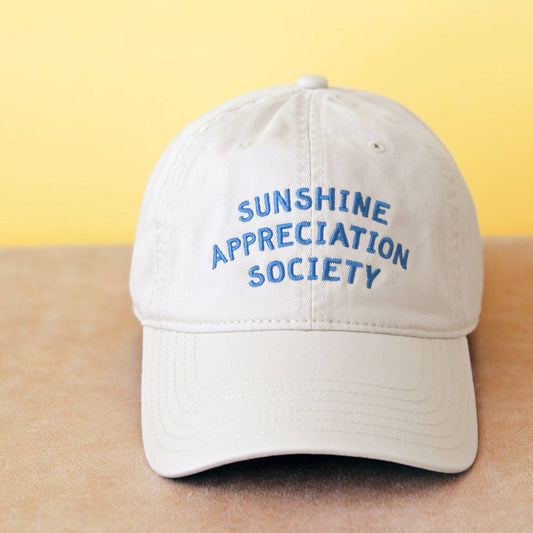 AlphabetBags - Sunshine Appreciation Society- Baumwoll-Baseballkappe - Off-White
