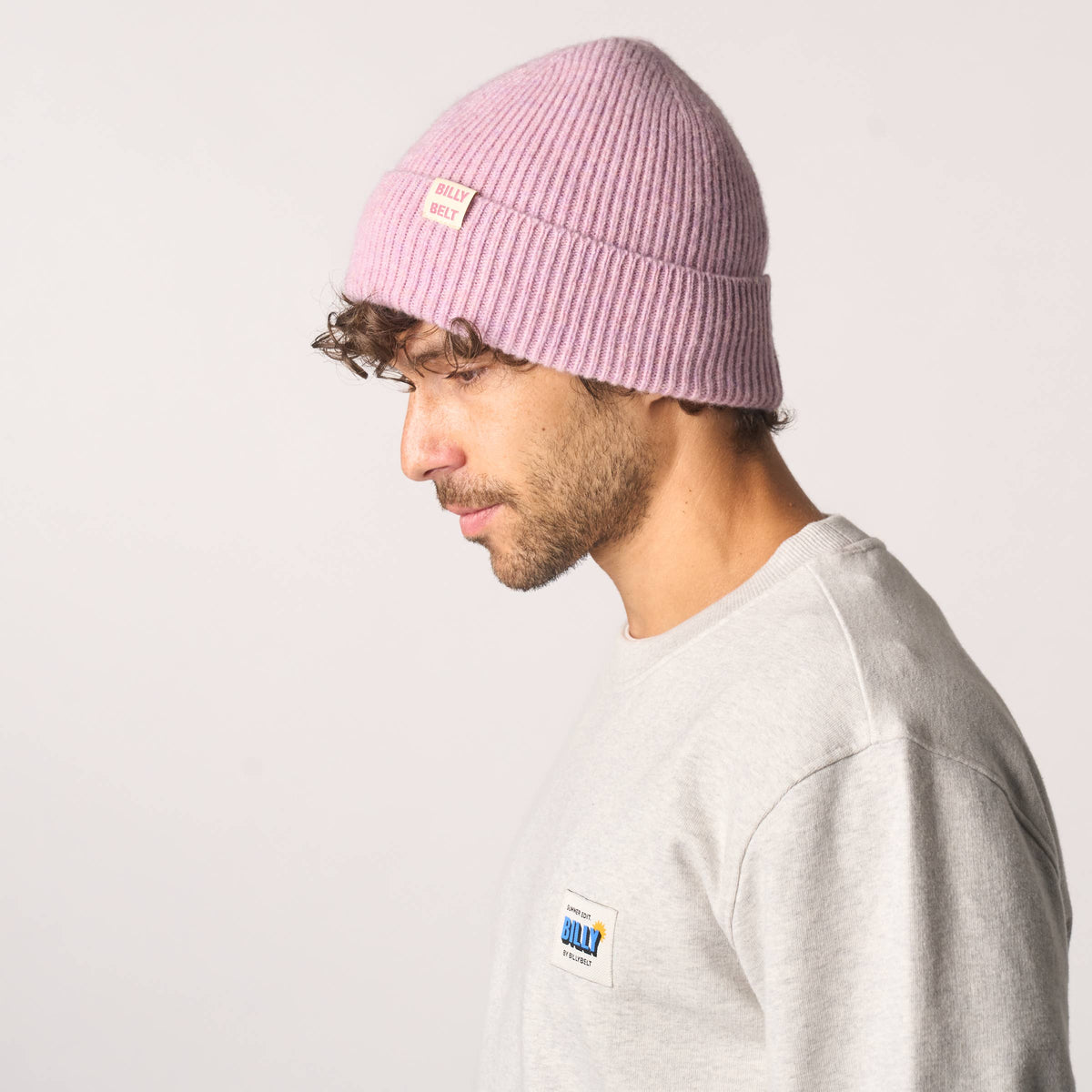 BillyBelt Beanie aus Lammwolle - Violett