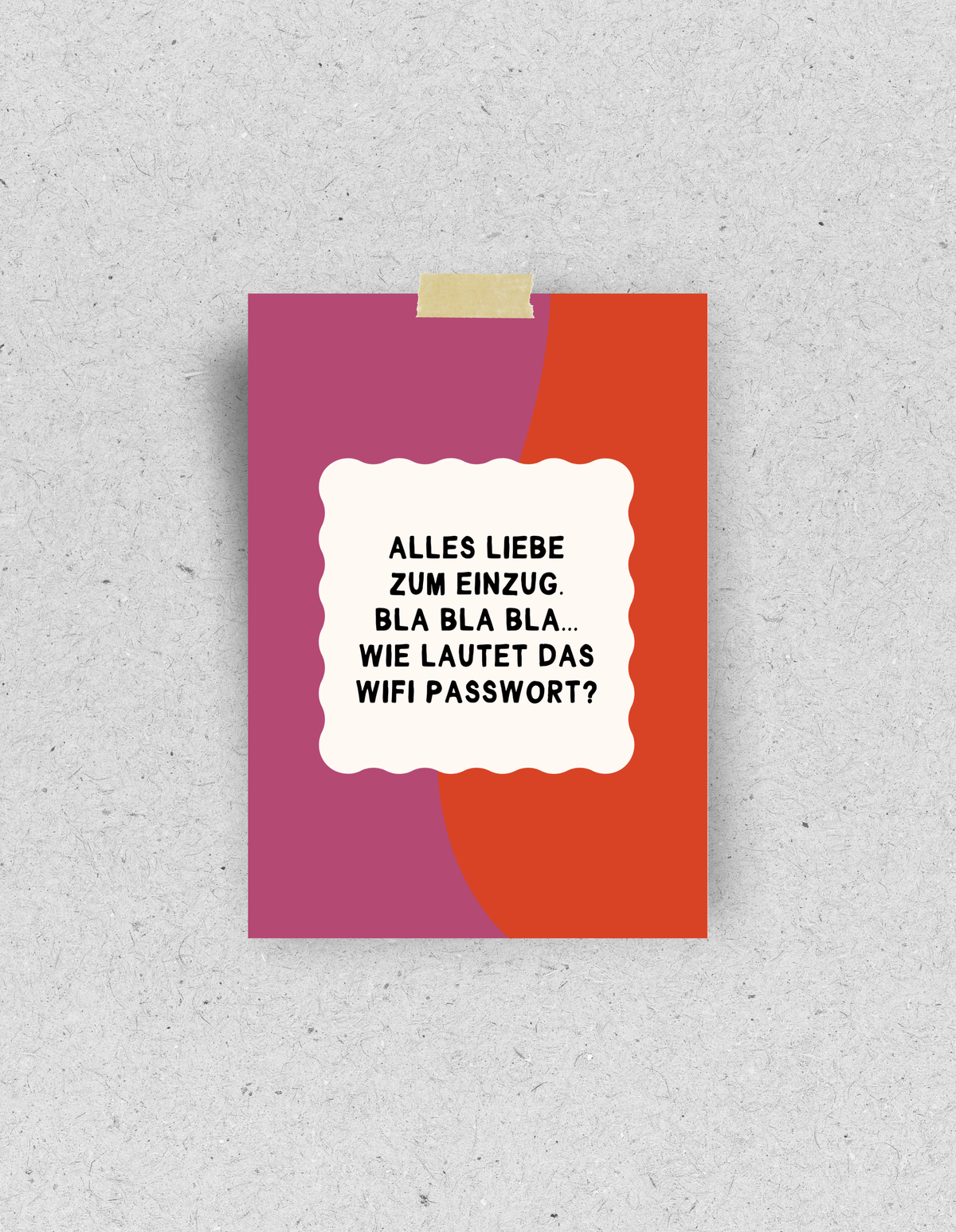 Postkarte "Einzug" | Recyclingpapier