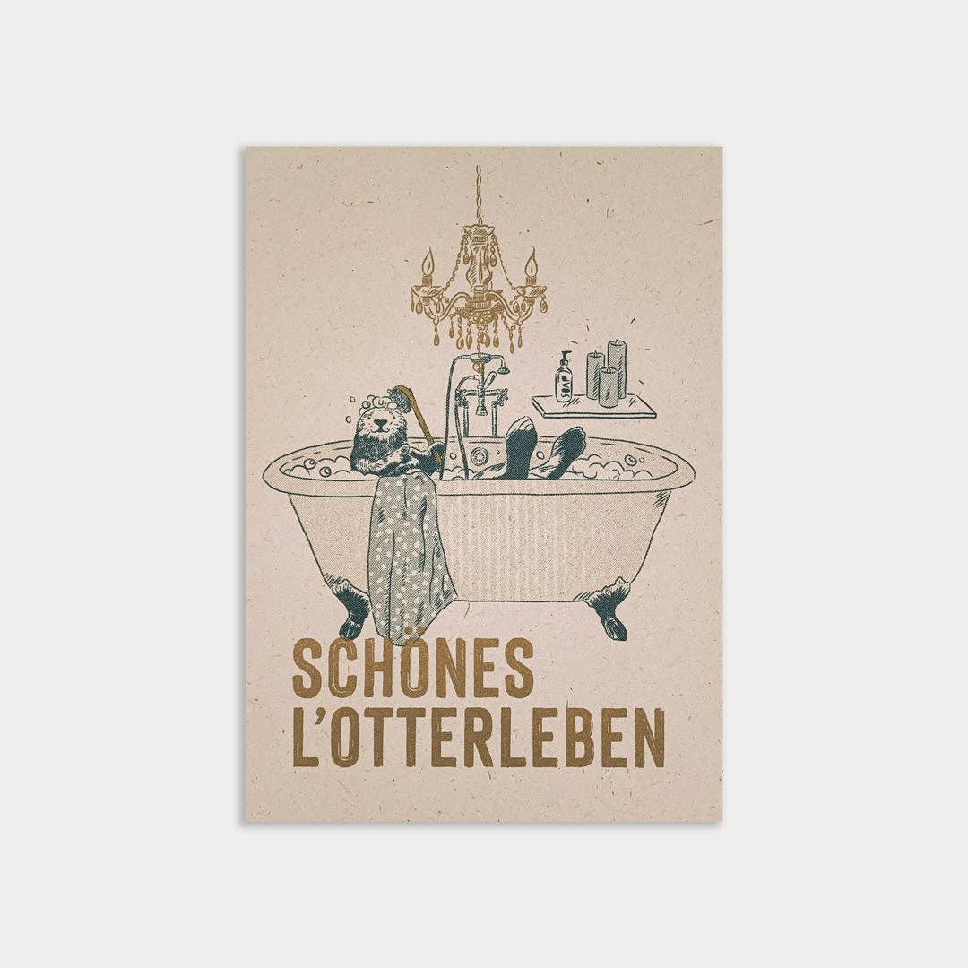 Postkarte / Otter / Schönes L’Otterleben