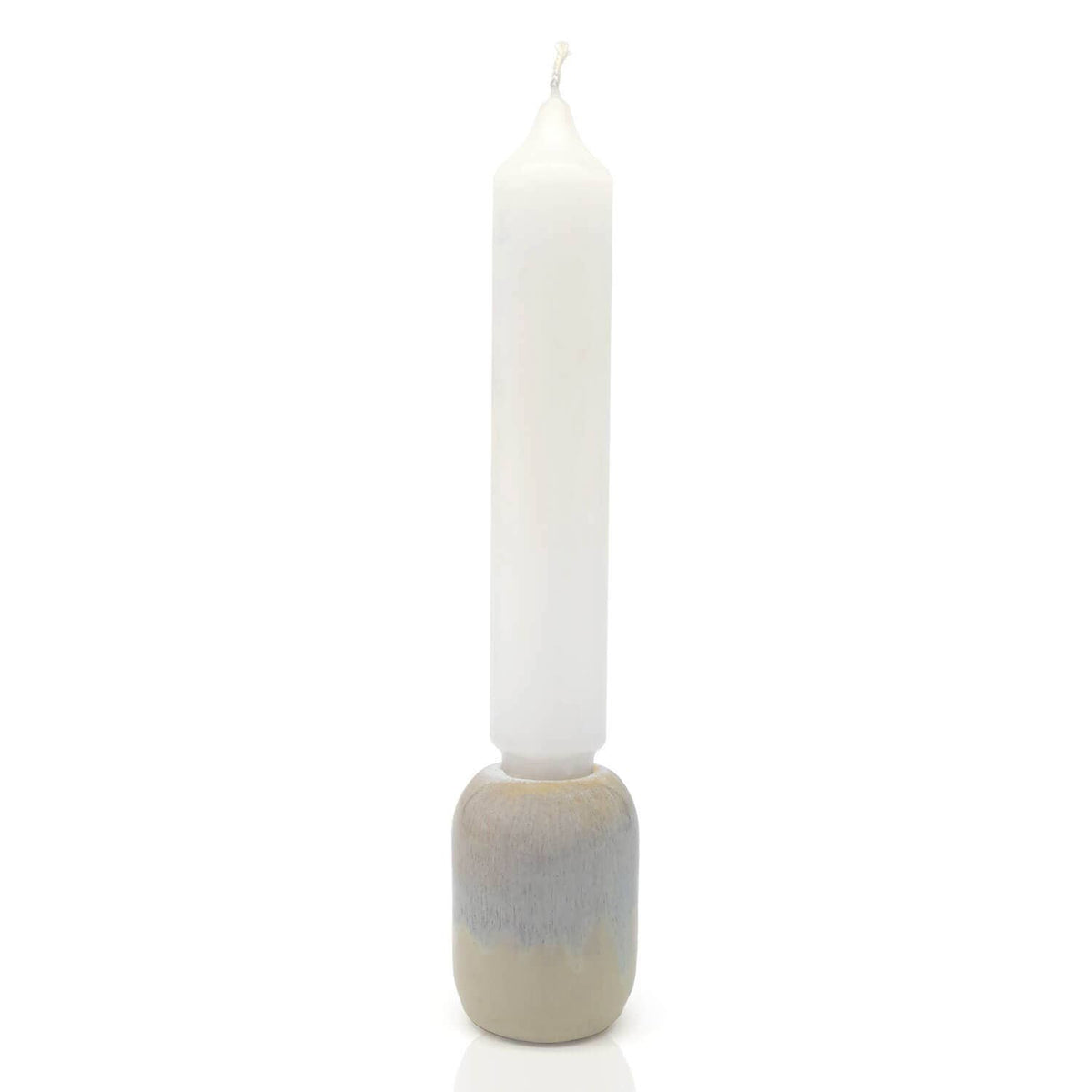 Kerzenhalter klein, 6,5 cm, aus Keramik, sand