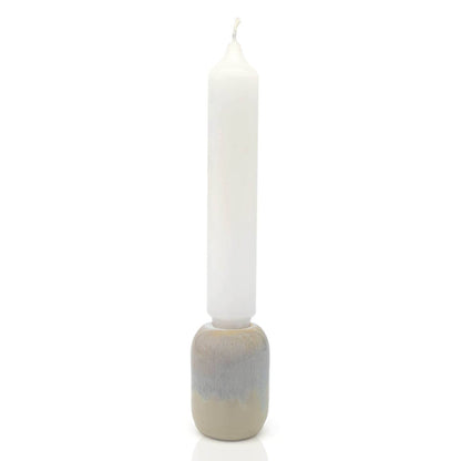 Kerzenhalter klein, 6,5 cm, aus Keramik, sand