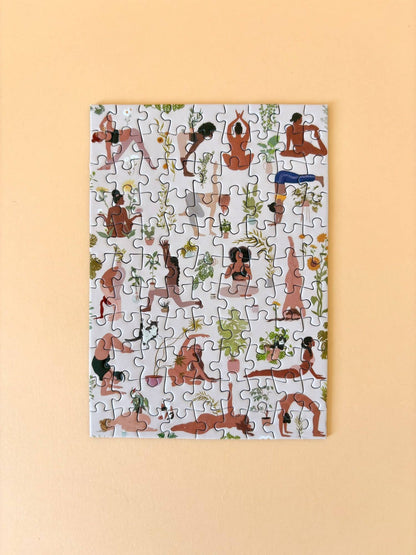 Mini-Puzzle Plant Yoga, 99 Teile