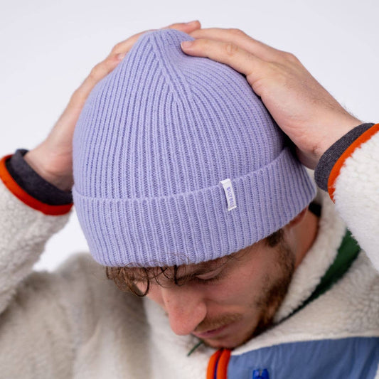 BillyBelt Beanie aus Lammwolle - Flieder