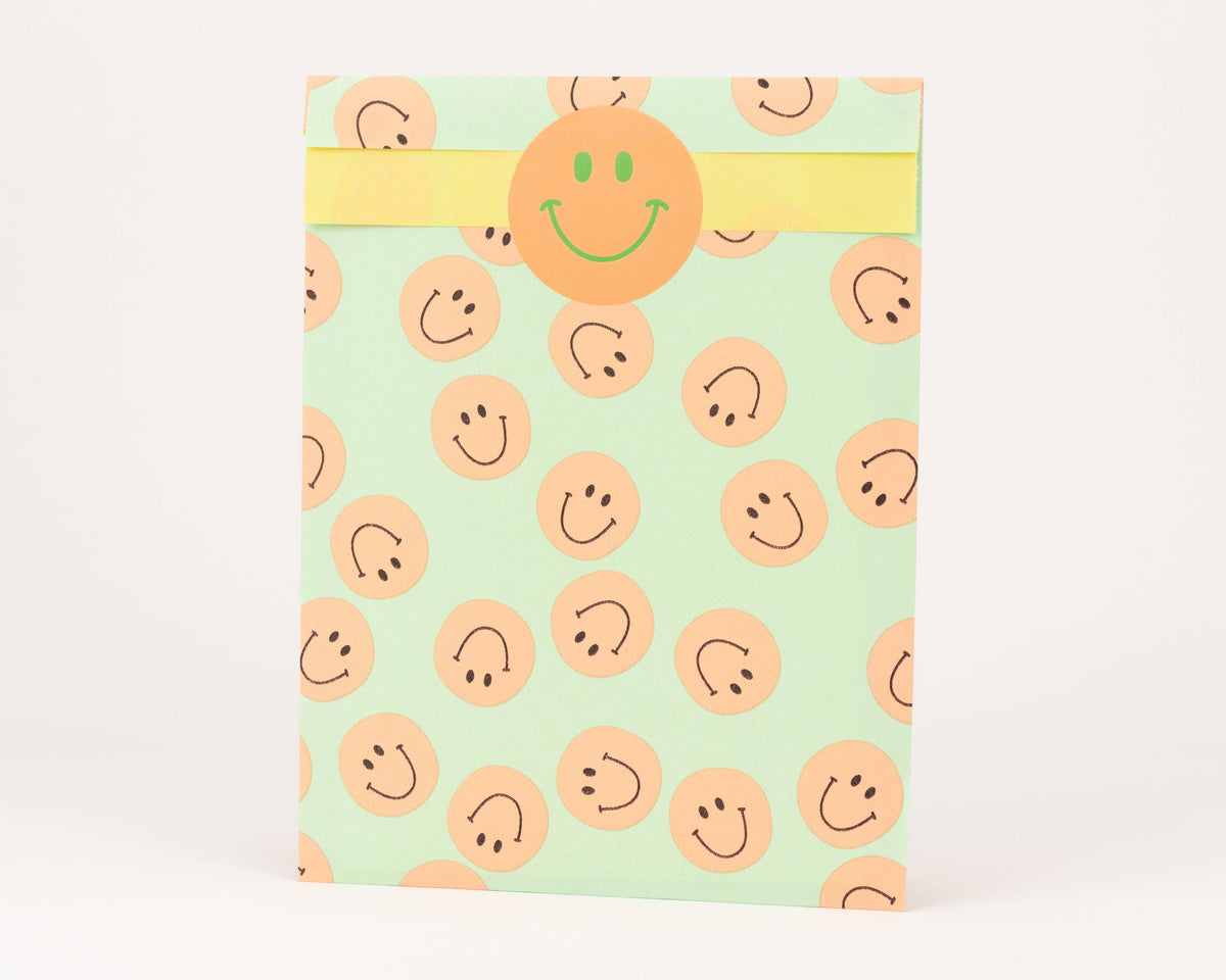 LiebevollVerpackt Geschenktüte Smileys, Grün