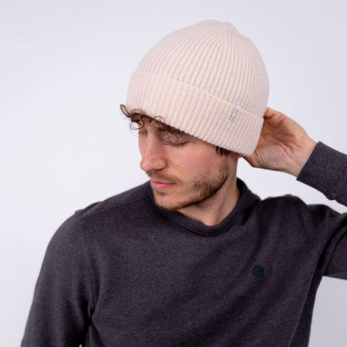 BillyBelt Beanie aus Lammwolle - Nude