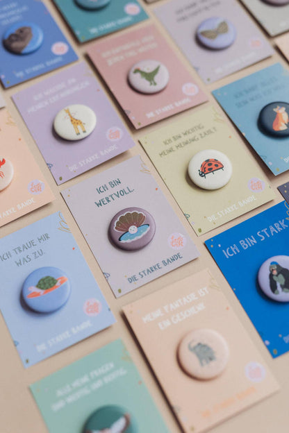 LieselsWicht Button Mit Affirmation - Chamäleon - Schritt Für Schritt