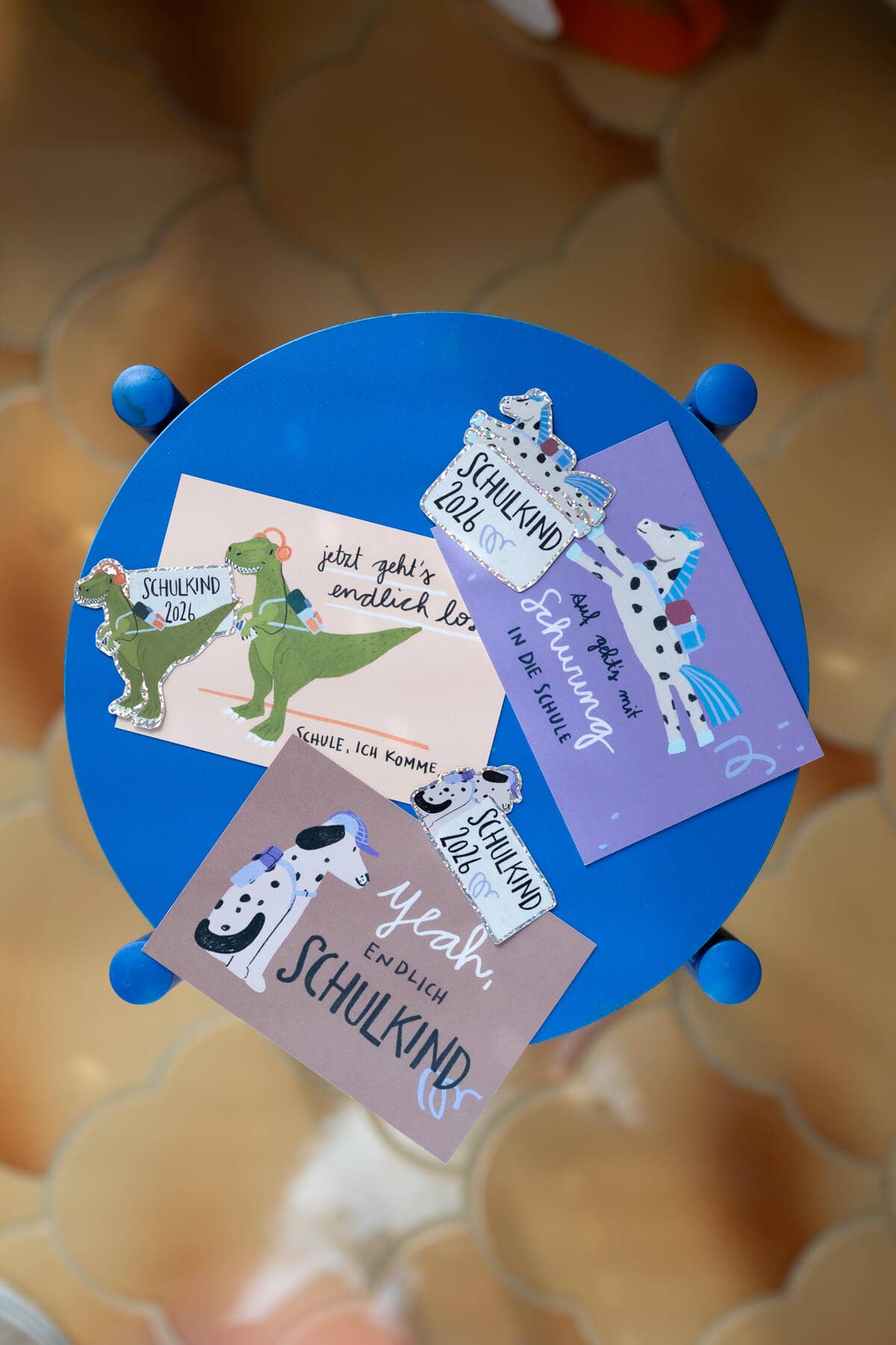 LieselsWicht Glitzersticker - Schulkind - T-Rex