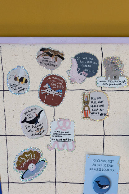 LieselsWicht Glitzersticker - Schulkind - T-Rex