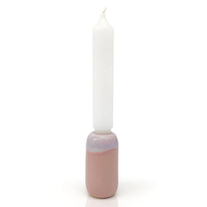 MeaLiving Kerzenhalter groß, 9,5 cm, aus Keramik, rosa