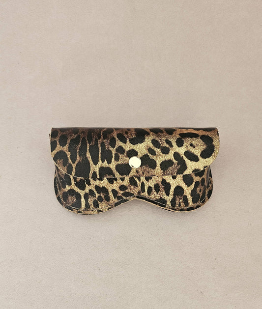 Royal Marais Leder-Brillenetui, große Größe: Dunkles Leo