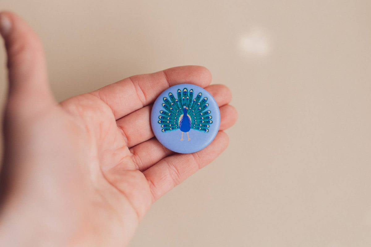 LieselsWicht Button Mit Affirmation - Pfau - Ich Bin Stolz Auf Mich