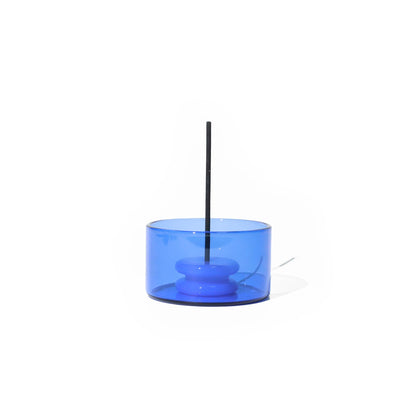 Helio Ferretti Räucherstäbchenhalter Glas Blau