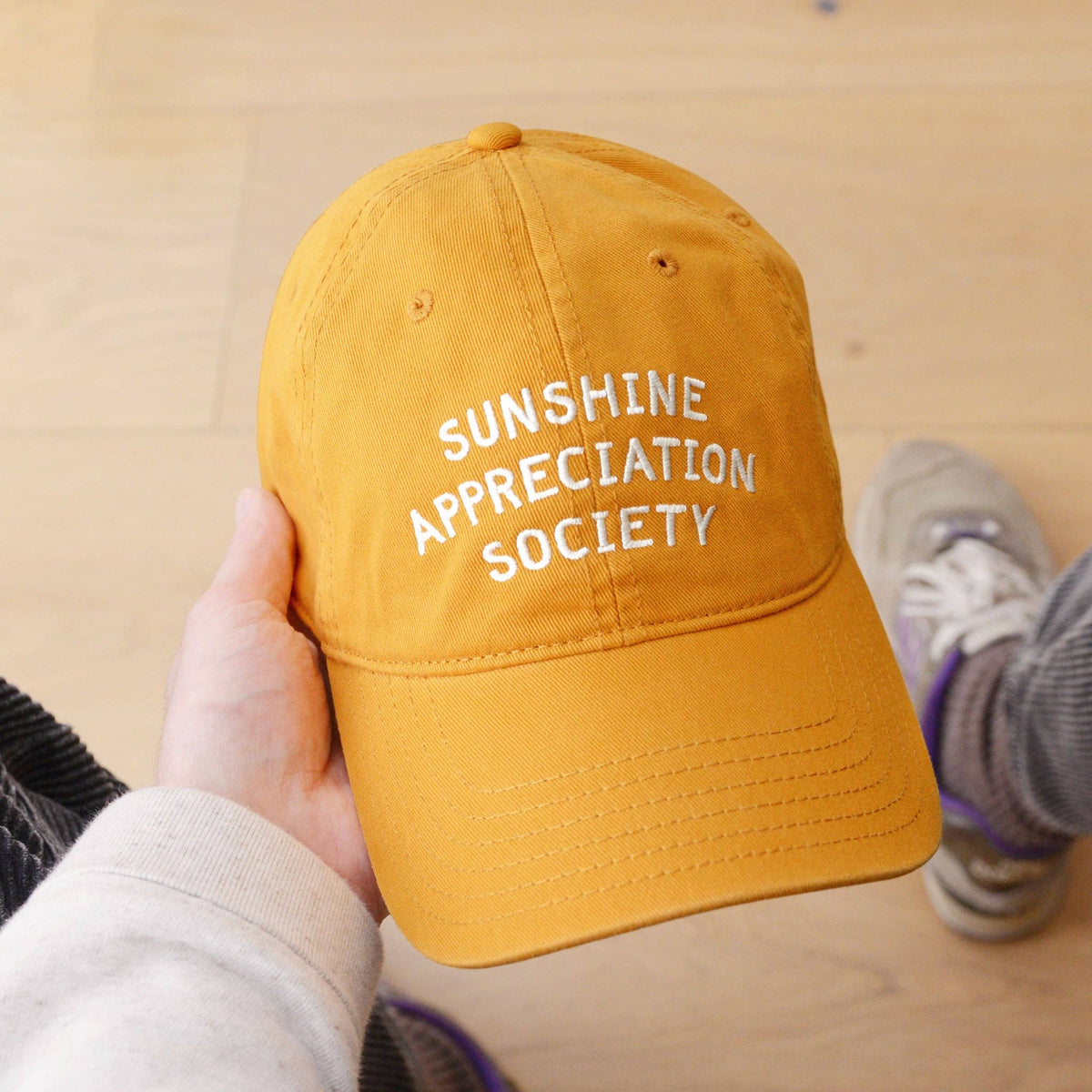 AlphabetBags - Sunshine Appreciation Society - Baumwoll-Baseballkappe - Gelb