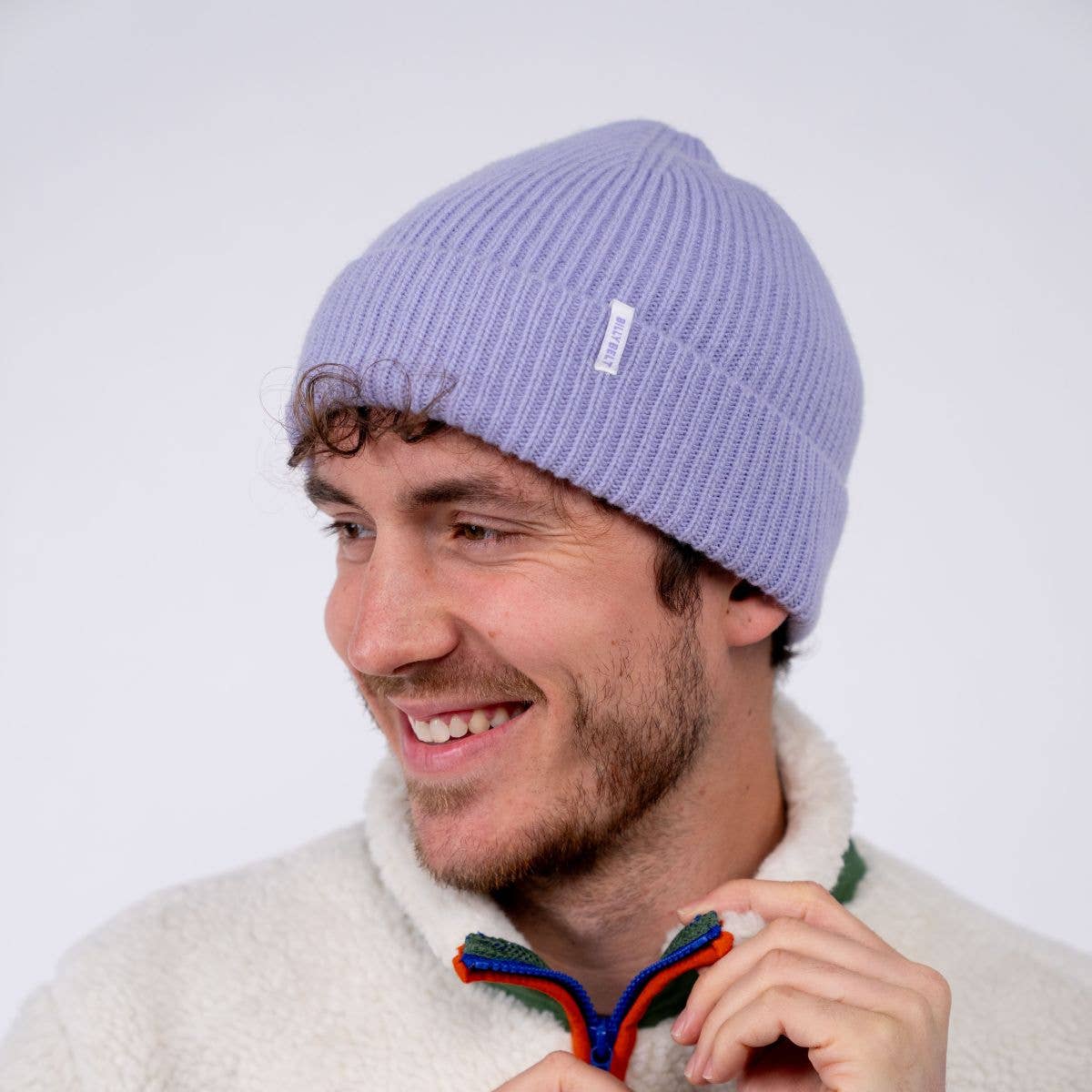 BillyBelt Beanie aus Lammwolle - Flieder