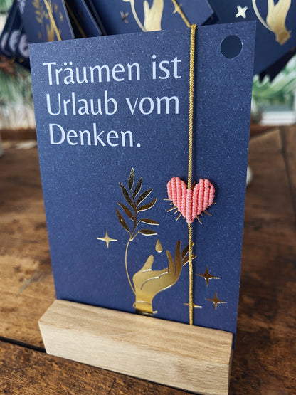 Armband Herz - Träumen ist Urlaub