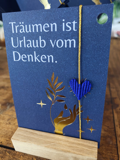Armband Herz - Träumen ist Urlaub