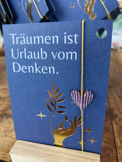 Armband Herz - Träumen ist Urlaub