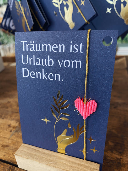 Armband Herz - Träumen ist Urlaub