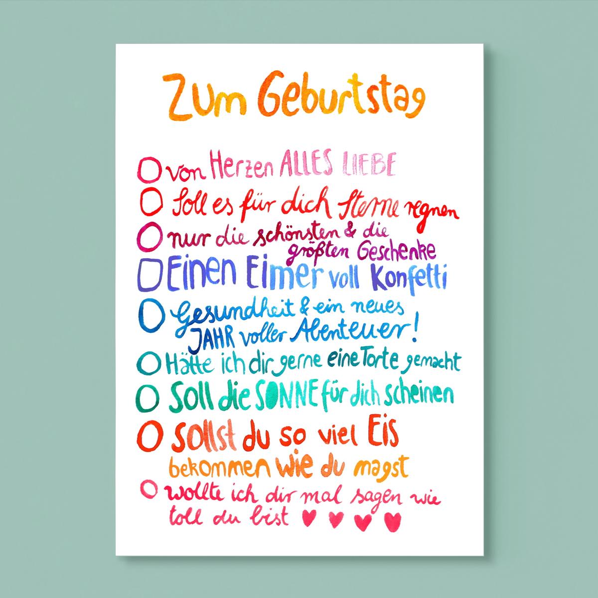 Frau Ottilie Postkarte Geburtstagskarte* Zum Geburtstag*