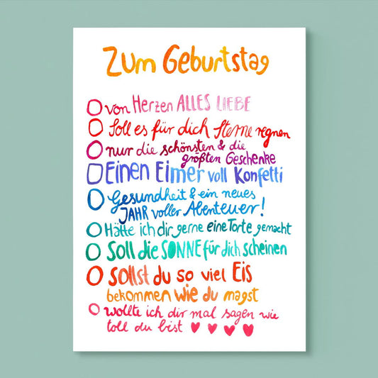 Frau Ottilie Postkarte Geburtstagskarte* Zum Geburtstag*