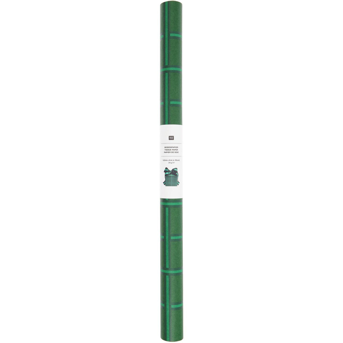 Rico Design Seidenpapier Raster Grün 4m
